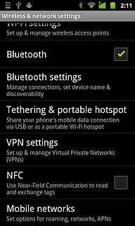 Press Mobile networks.