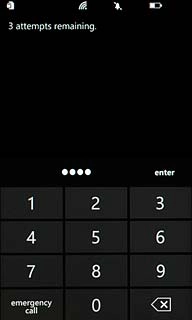 Slide your finger upwards.Key in your PIN and press enter.
