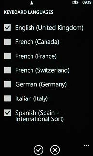 Press the confirm icon.