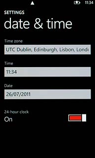 Press the field below Time.