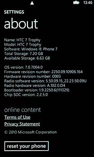 View your phone's software version next to Software.