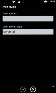Press the field below Email address type.