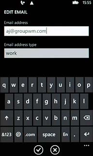 Press the confirm icon.