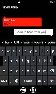 Press the send icon.