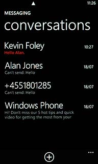 Press and hold the required text message until a pop-up menu is displayed.