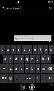 Press type a message.Write the text for your picture message.