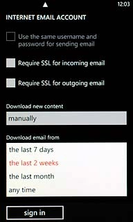 Press the required period or any time.