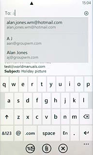 Press the required contact.