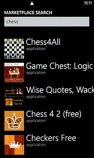 Press the required application.