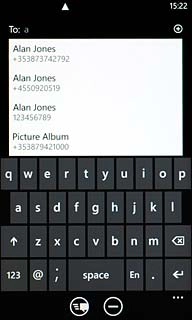 Press the required contact.