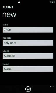 Press the field below Time.