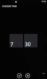 Press the confirm icon.