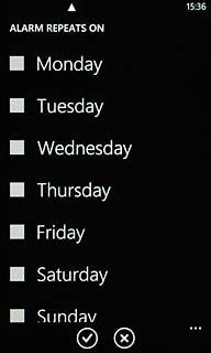 Press the required days.