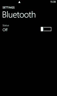 Press the indicator below Bluetooth.Depending on the current setting, the function is turned on or off.