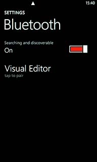 Your phone now searches for devices and after a moment, a list of Bluetooth devices within range is displayed.Press the required Bluetooth device.