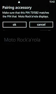 Check that the same access code is displayed on both devices and press ok.The device is added and is ready for use.