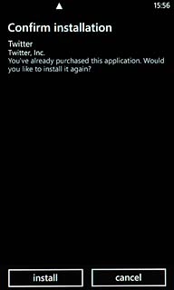 Press install.Wait while the application is downloaded and installed.