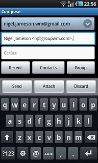 Write subject and text for your email message.Press Send.