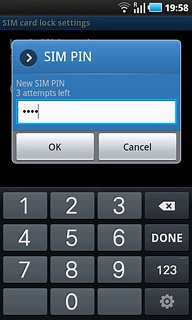 Key in the new PIN again and press OK.