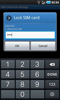 Key in your PIN and press OK.