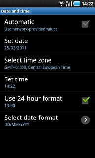 Press Select time zone.