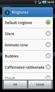 Press Default ringtone or the different message tones to hear them.