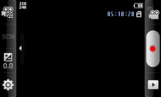 If the video recorder is turned on:Press the video recorder icon.