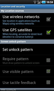 Press Set unlock pattern.