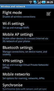 Press Mobile AP settings.