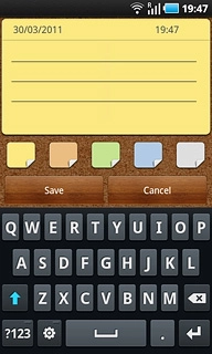 Write the text and press Save.