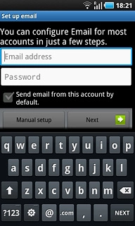 Press Password and key in the password for your email account at your email provider.