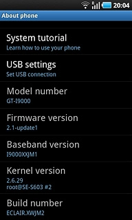 View your phone's software version below Firmware version.