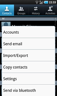 Press Copy contacts.