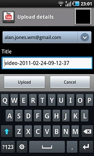 Key in text for the video clip.Press Upload.