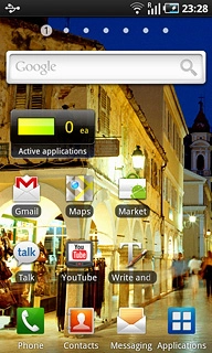 Press the USB connection icon at the top of the display and drag your finger to the bottom of the display.
