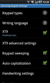 Press Writing language.