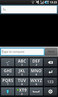 To key in symbols:Press 123 and then ?#+.