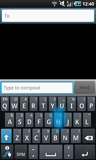 Press the first letter of the required word and slide your finger, without lifting it, across all the letters in the word.Lift your finger after the last letter.