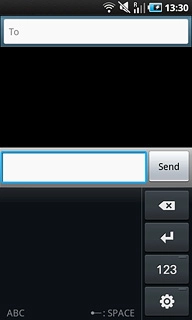 To key in numbers:Press the symbol selection icon until 123 is displayed in the bottom left corner of the display.