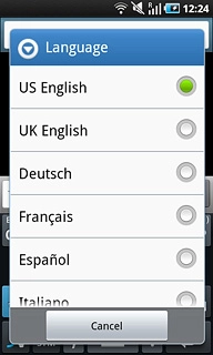Press the required language.