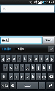 Press the required word to insert it.