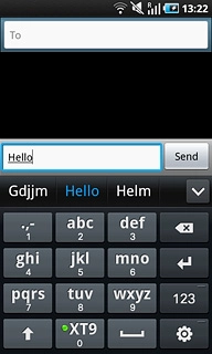 Press the required word to insert it.