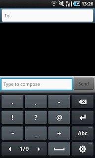 Press the required symbols.