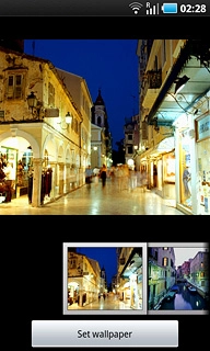 Press the required background image.Follow the instructions on the display to select settings for the selected background image.