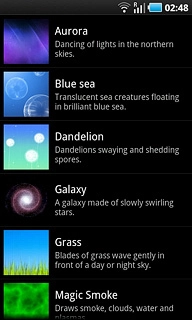 Press the required background image.