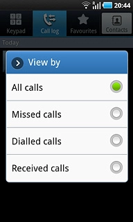 Press the required call list.