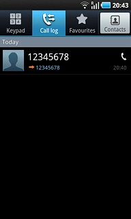 Press the required number.