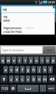 Press the required contact.