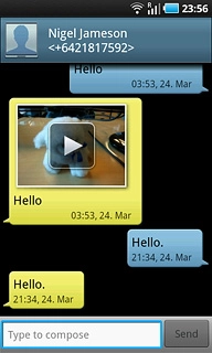Press the required text message to read the message.