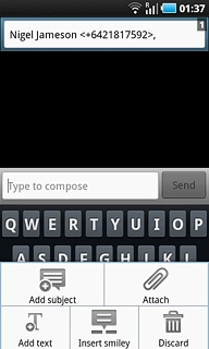 Press Attach.Choose one of the following options:Insert picture, go to 4a.Insert video clip, go to 4b.Insert audio file, go to 4c.